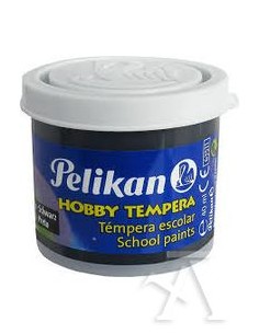 C 6 botes tempera pelikan 40ml color negro nº 11